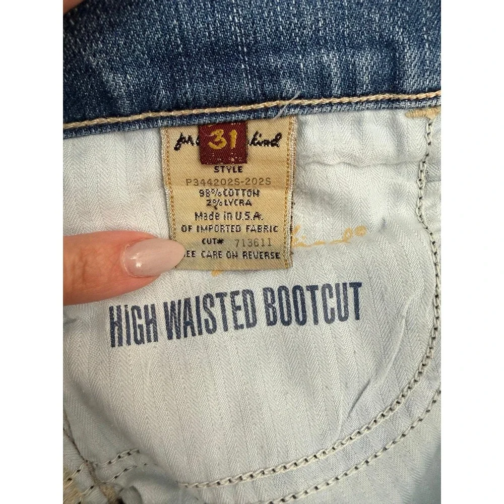 7 For All Mankind High Waisted Bootcut Jeans Size 31 Y2K Made USA‎